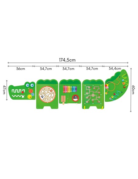Sensoriktafel Krokodil VIGA – aus Holz (Montessori)