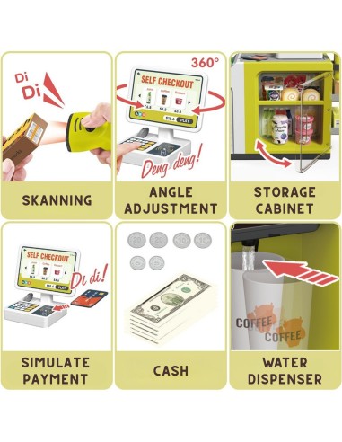 WOOPIE savitarnos kasa „Mini Market Express“ vaikams