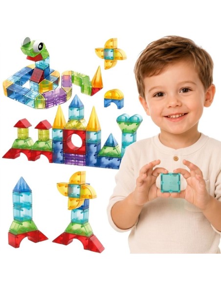 WOOPIE magnetic blocks 63 pieces - creative 3D fun