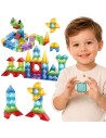 WOOPIE magnetinės kaladėlės 63 el. – kūrybiškas 3D žaidimas