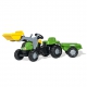 Rolly Toys Traktor Kid zielony z łyżką i przyczepą