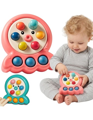WOOPIE Geschicklichkeitsspiel Wackel-Maulwurf mit Schnur Krake 2w1