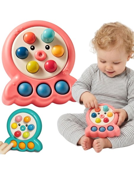 WOOPIE Geschicklichkeitsspiel Wackel-Maulwurf mit Schnur Krake 2w1