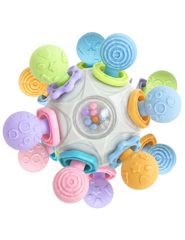 Sensorisches Spielzeug 3in1 von Woopie – Beißring und Rassel