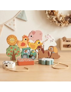 Woopie Green Farm Wooden Threader - 13 pieces 2