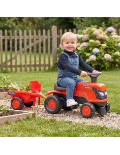 FALK Laufrad-Traktor Kubota orange mit Anhänger – ab 1 Jahr 2