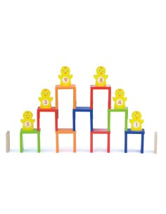 VIGA wooden domino track - set of 116 blocks and 6 cards 2