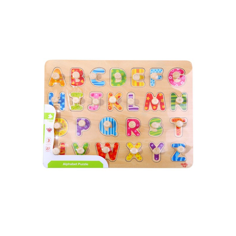 TOOKY TOY Puzzle Układanka z Pinezkami Alfabet