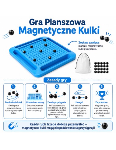 WOOPIE stalo magnetinis kamuoliukų žaidimas – smagi pramoga vaikams