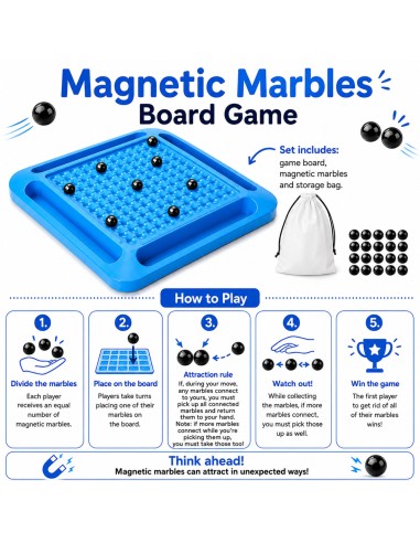WOOPIE Brettspiel Magnetische Kugeln – Lustiger Spielspaß für Kids
