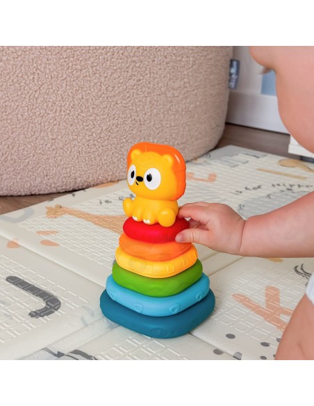 WOOPIE Sinnespyramide mit Löwe - Lern-Turm 6m+
