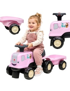 FALK stumdukas/traktoriukas su priekaba rožinis Birdy Farm 1-3 m. žaislas 1+