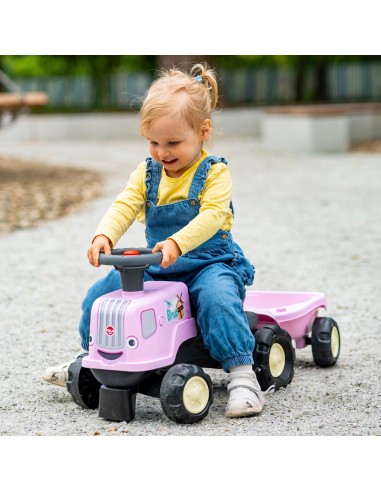Ride-on Tractor with Trailer Pink Birdy Farm FALK - Toy 1+