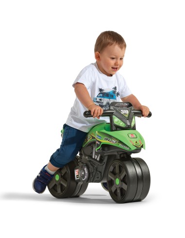 FALK Racing Ride-on Green Motorbike Wide Wheels from 1 year