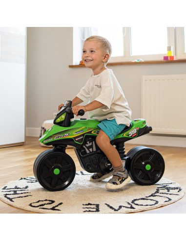 FALK Racing Ride-on Green Motorbike Wide Wheels from 1 year