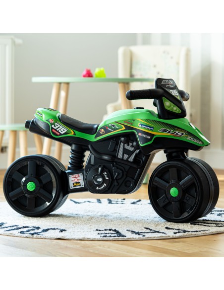 FALK Racing Ride-on Green Motorbike Wide Wheels from 1 year