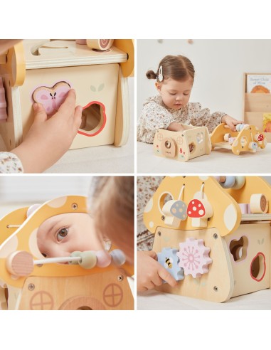 VIGA PolarB Wooden Activity Mushroom for Children 18m+