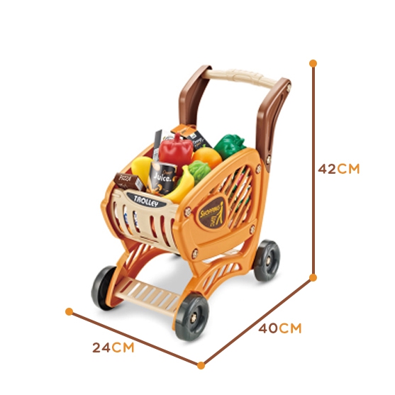 Sklep supermarket wózek kasa ruchome elementy + 65 akc.