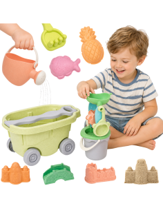 WOOPIE GREEN Sand-Set mit Wagen 13-tlg. biologisch abbaubares