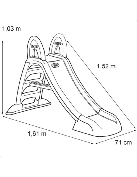 FEBER Zjeżdżalnia Ogrodowa ze ślizgiem wodnym 152 cm