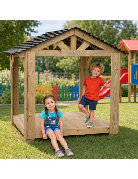 Großer Holzpavillon Spielplatz Haus CLASSIC WORLD EDU
