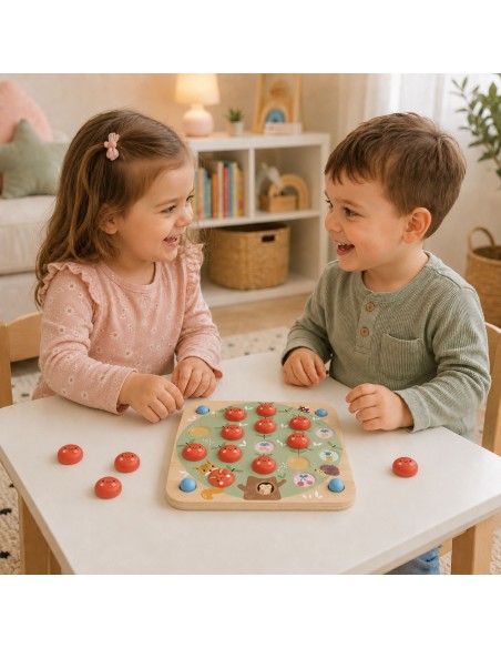 Atminties žaidimas TOOKY TOY Obuoliukas - Lavink vaiko atmintį