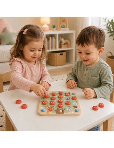 Atminties žaidimas TOOKY TOY Obuoliukas - Lavink vaiko atmintį