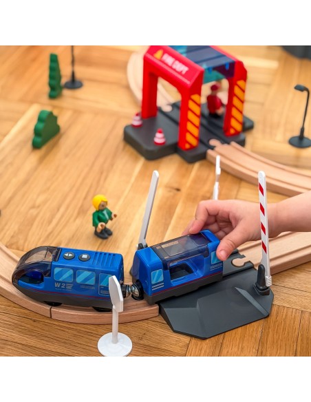 Woopie Fire Department Wooden Train – Electric, Sound Effects
