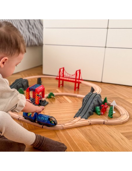 Drewniana kolejka Straż Pożarna Woopie – Elektryczna, Efekty Dźwiękowe