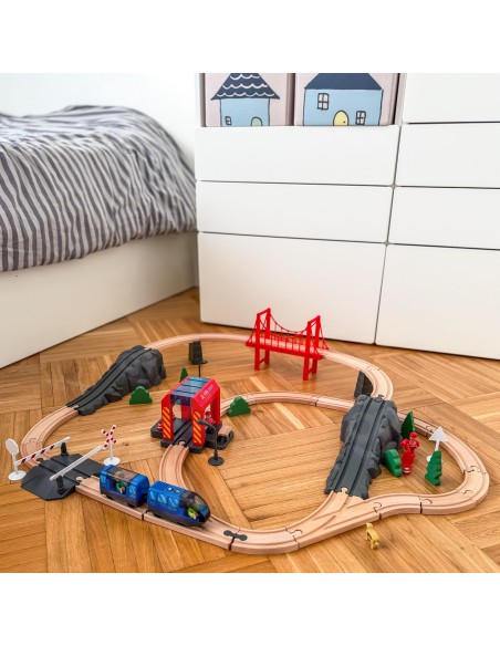 Woopie Fire Department Wooden Train – Electric, Sound Effects