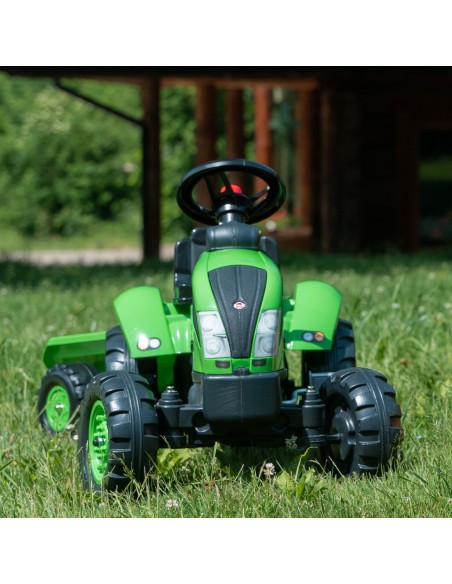 FALK Country Farmer Pedal Tractor Green 2-5 Years with Trailer