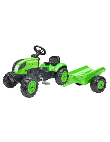 FALK Country Farmer Pedal Tractor Green 2-5 Years with Trailer