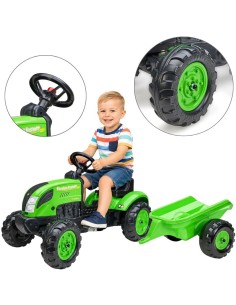 FALK Country Farmer Pedal Tractor Green 2-5 Years with Trailer