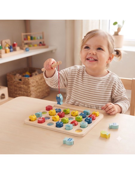 Tooky Toy Wooden Fishing Game with Letters 29 pcs.