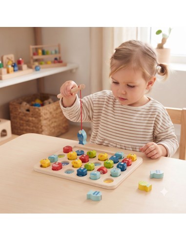 Tooky Toy Wooden Fishing Game with Letters 29 pcs.