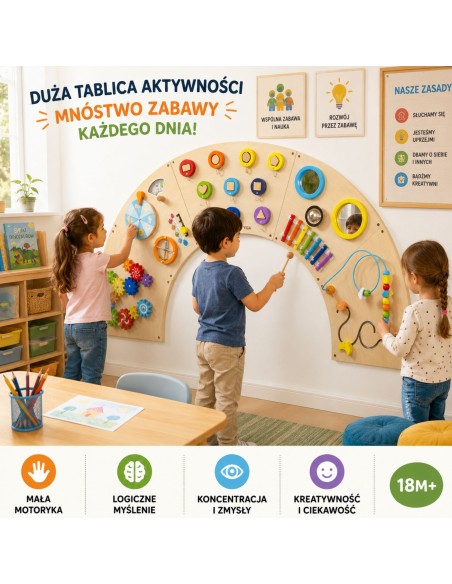 Viga Sensory Arc Wall Manipulation Board - Montessori Set