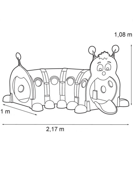 FEBER Modułowy tunel zabawowy gąsienica 178 cm