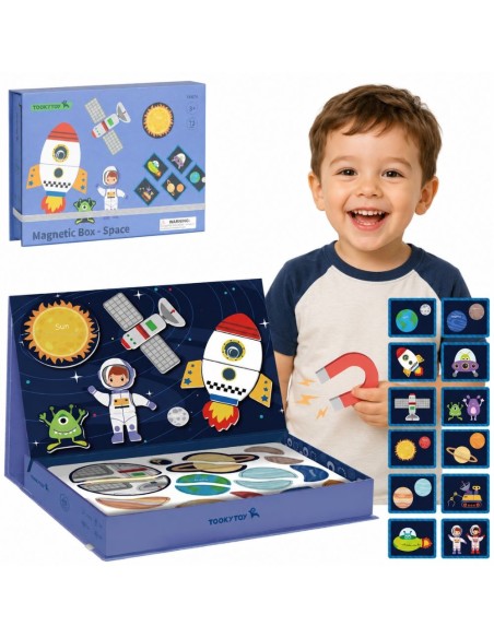 TOOKY TOY Space Magnetic Puzzle - Puzzles for Children