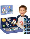TOOKY TOY Space Magnetic Puzzle - Puzzles for Children