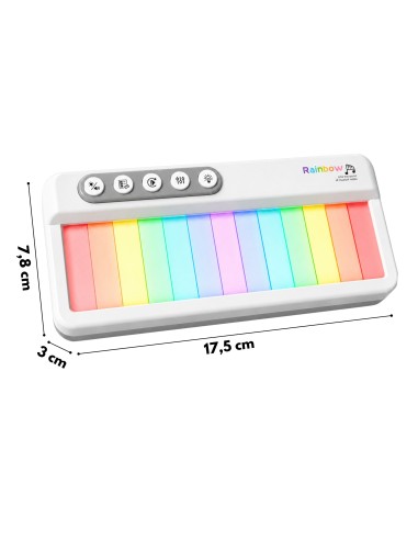 Rainbow Touch Piano for Kids Lights Melodies Learning Mode 3+