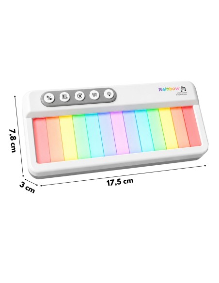 Rainbow Touch Piano for Kids Lights Melodies Learning Mode 3+
