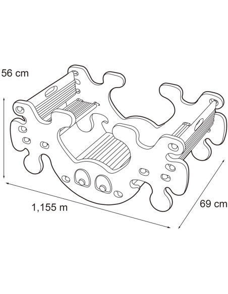 FEBER Duży stół piknikowy - bujak Ghost