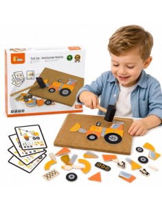 Viga Construction Vehicles Cork Nail Art - Creative Montessori Set