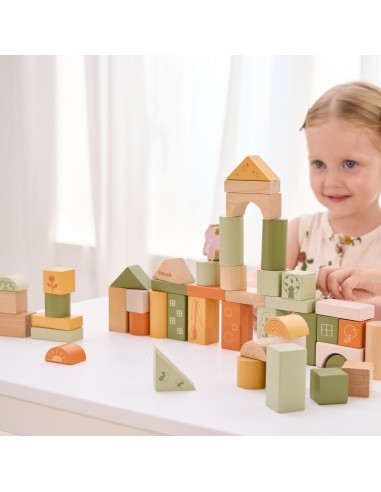 VIGA PolarB Montessori Wooden Blocks - Animals 50 pcs.