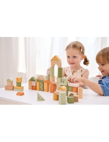 VIGA PolarB Montessori Wooden Blocks - Animals 50 pcs.
