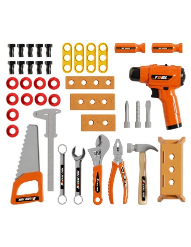 Little Handyman's Tool Set 45 pcs - Suitcase and Screwdriver