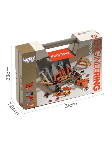 Little Handyman's Tool Set 45 pcs - Suitcase and Screwdriver