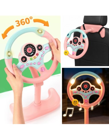 Interactive pink WOOPIE steering wheel - lights and sounds