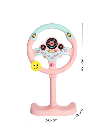 Interactive pink WOOPIE steering wheel - lights and sounds