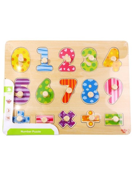 Tooky Toy Wooden Number Puzzle - Learning to count and write